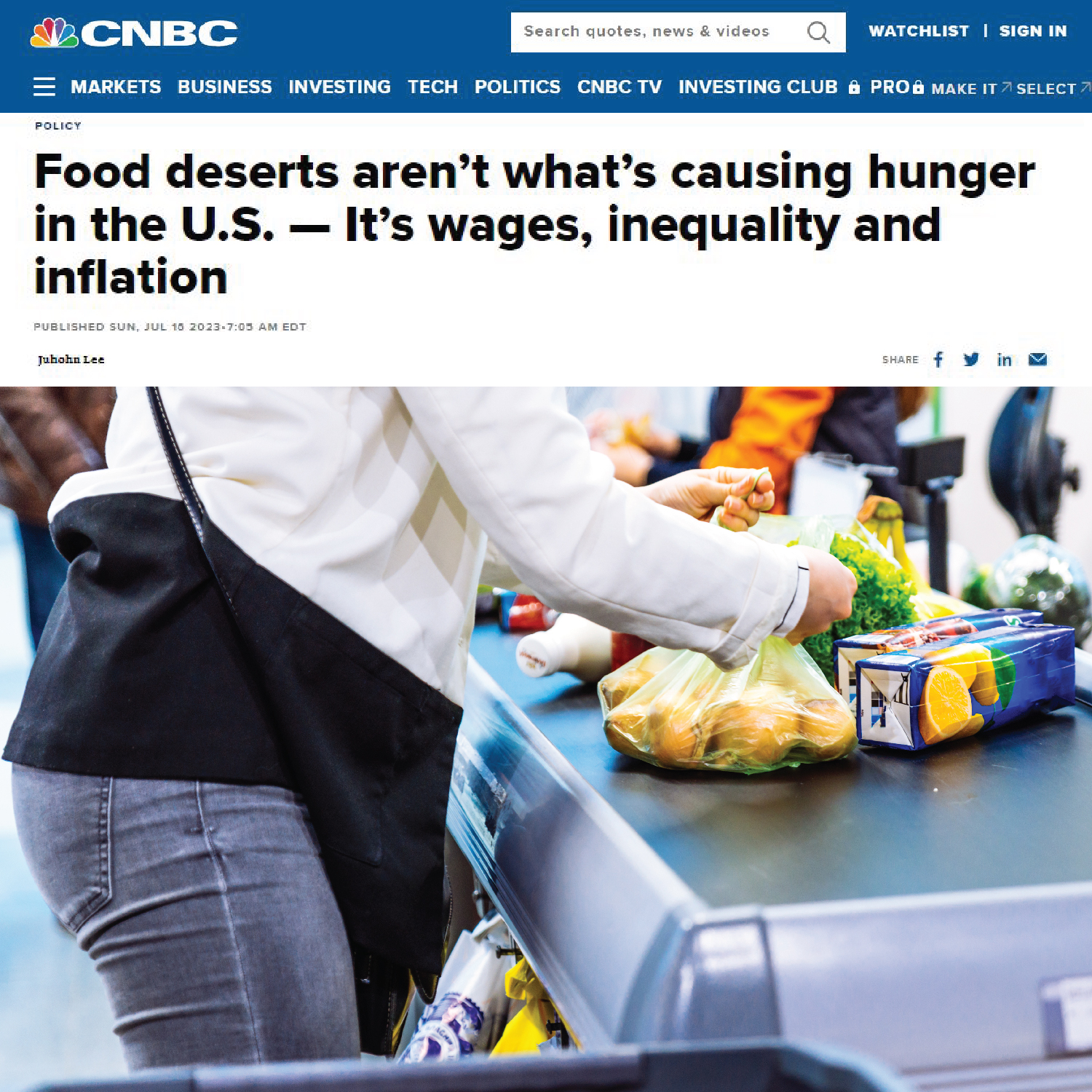 CNBC: Wages, Inflation Causing Food Insecurity in U.S. | St. Louis Area ...